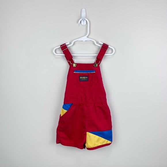 OshKosh B'gosh Other - Vintage OshKosh B'gosh Color Block Shortalls 7 USA